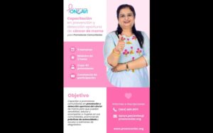 Invita Pro Oncavi a curso en prevención y detección oportuna de cáncer de mama