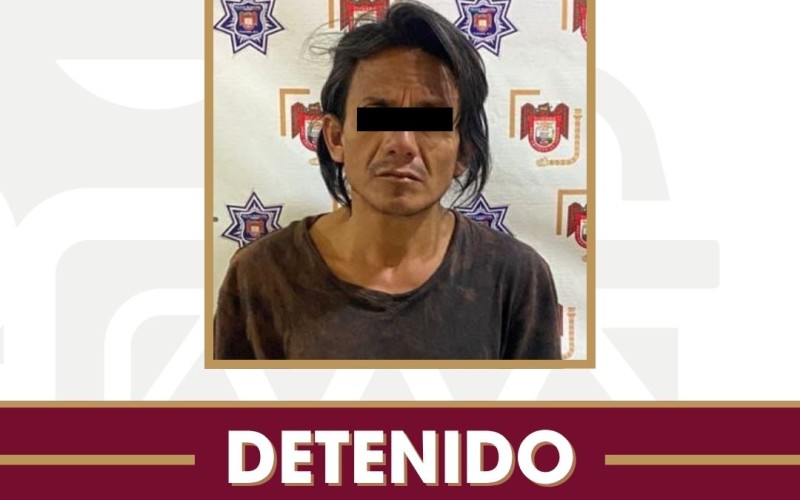 Detiene Policía Municipal a hombre por robo con violencia en la colonia Las Torres