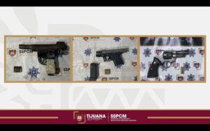 Arresta Policía Municipal a tres personas en posesión de armas de fuego en distintos puntos de la ciudad