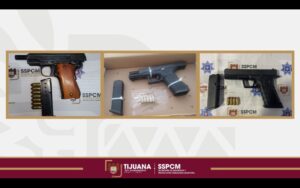 Detiene Policía Municipal a tres personas por portación de arma de fuego