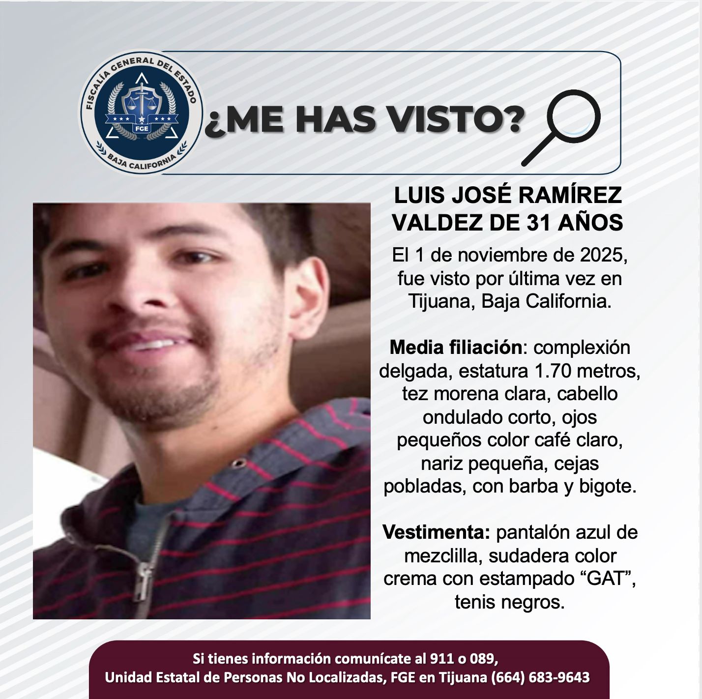 Pesquisa de Luis José Ramírez Valdez de 31 años