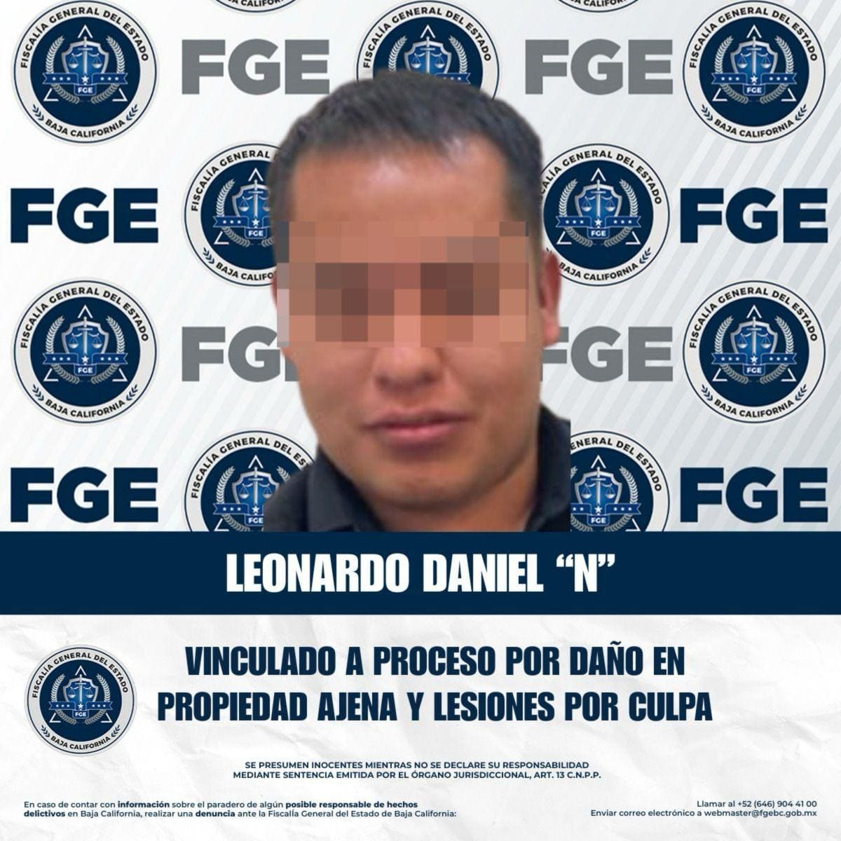 Vinculado a proceso por daño en propiedad ajena y lesiones por culpa