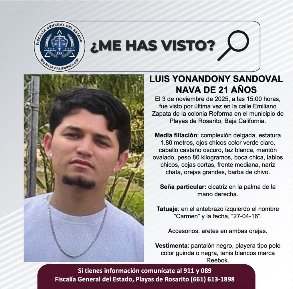Pesquisa de Luis Yonandony Sandoval Nava de 21 años