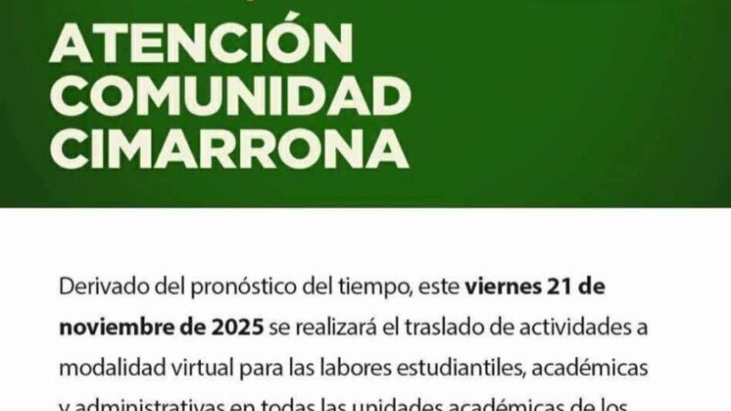 UABC decide suspender actividades presenciales este viernes por lluvias