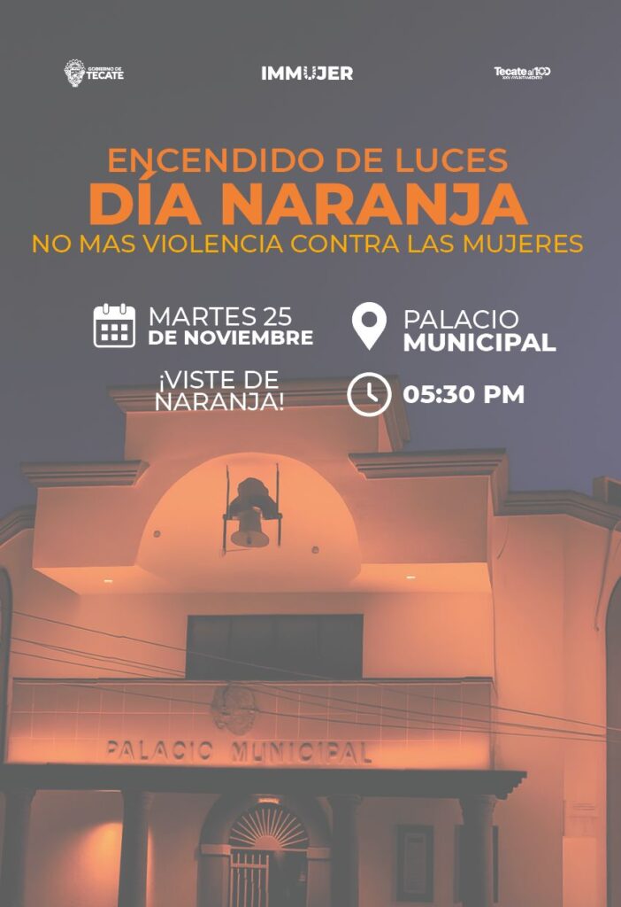 IMMUJER invita a encendido de luces naranja del palacio municipal