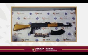 Asegura Policía Municipal de Tijuana a persona en posesión de un arma larga