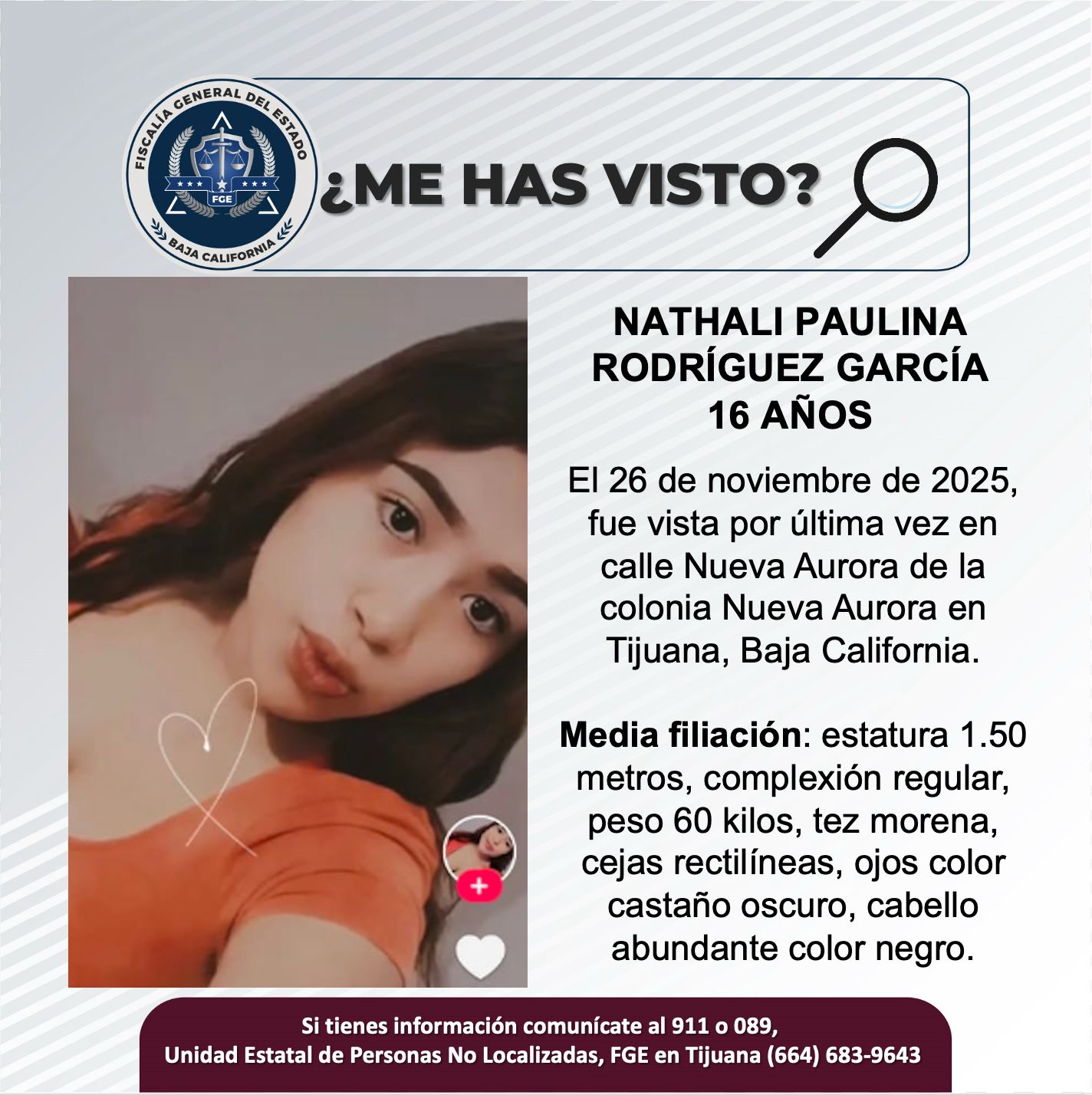 Pesquisa de Nathali Paulina Rodríguez García de 16 años