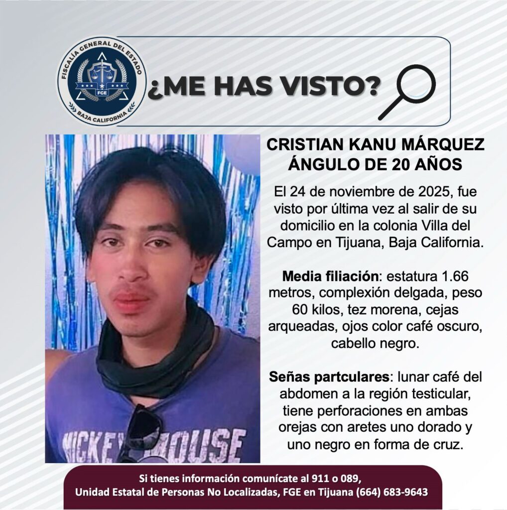 Pesquisa de Cristian Kanu Márquez Ángulo de 20 años