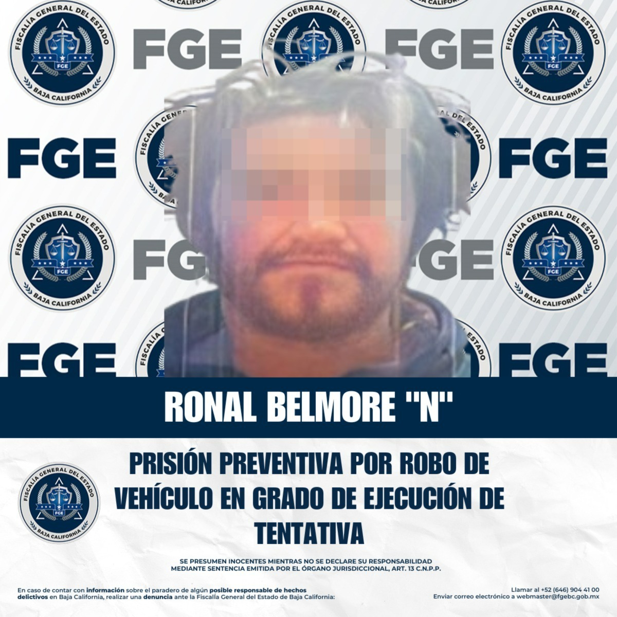 Vinculan a Proceso a sujeto por robo de vehículo en tentativa