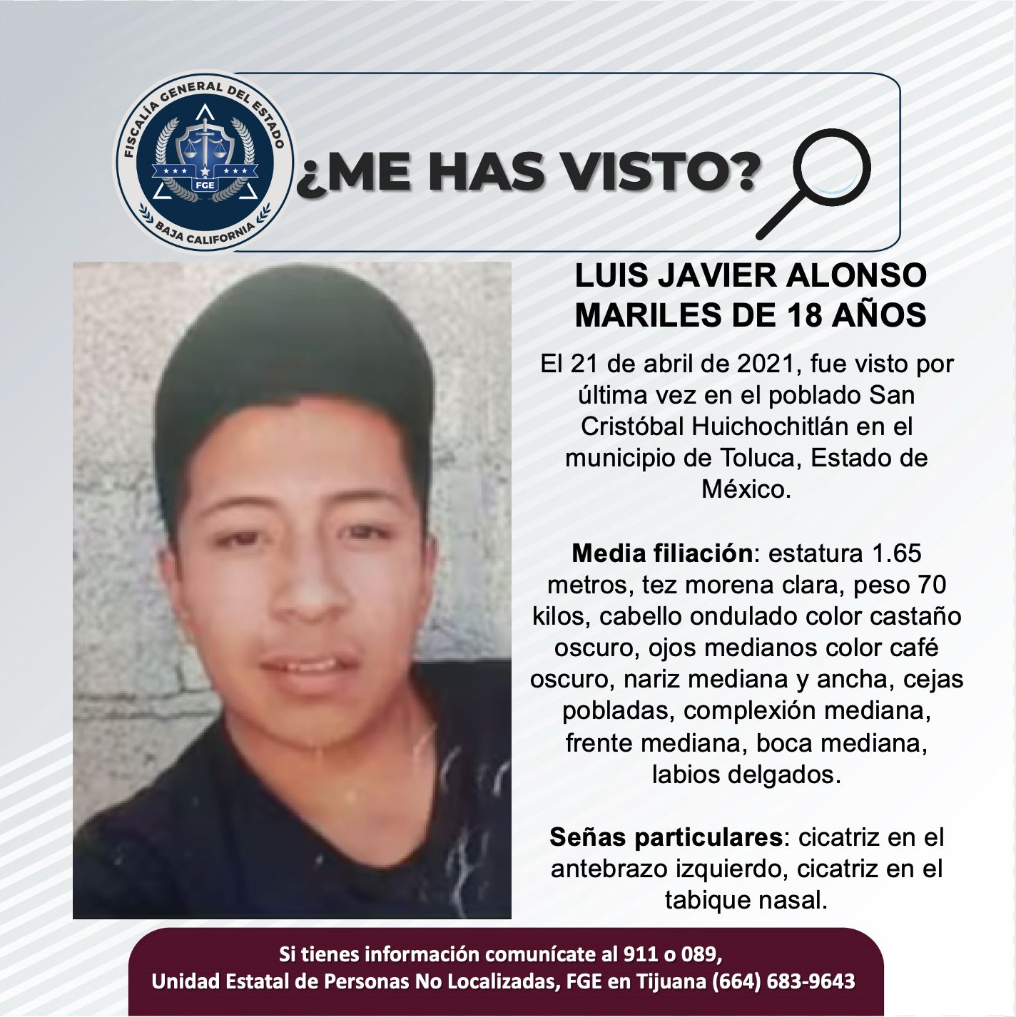 Pesquisa de Luis Javier Alonso Mariles de 18 años