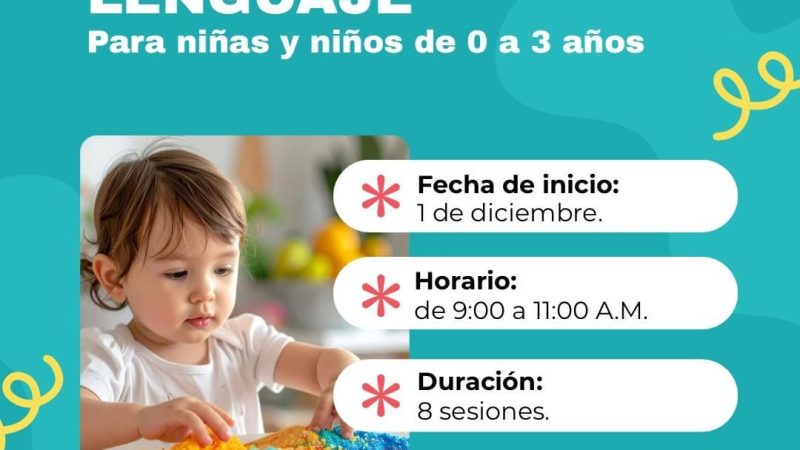 DIF Tecate invita al Taller de Estimulación del Lenguaje para niñas y niños de 0 a 3 años