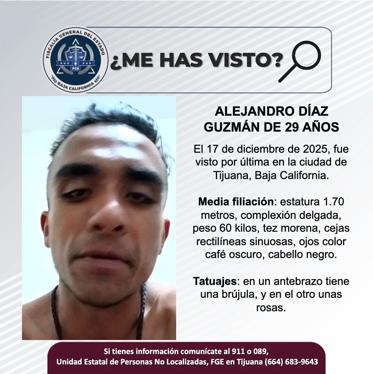 Pesquisa de Alejandro Díaz Guzmán de 29 años