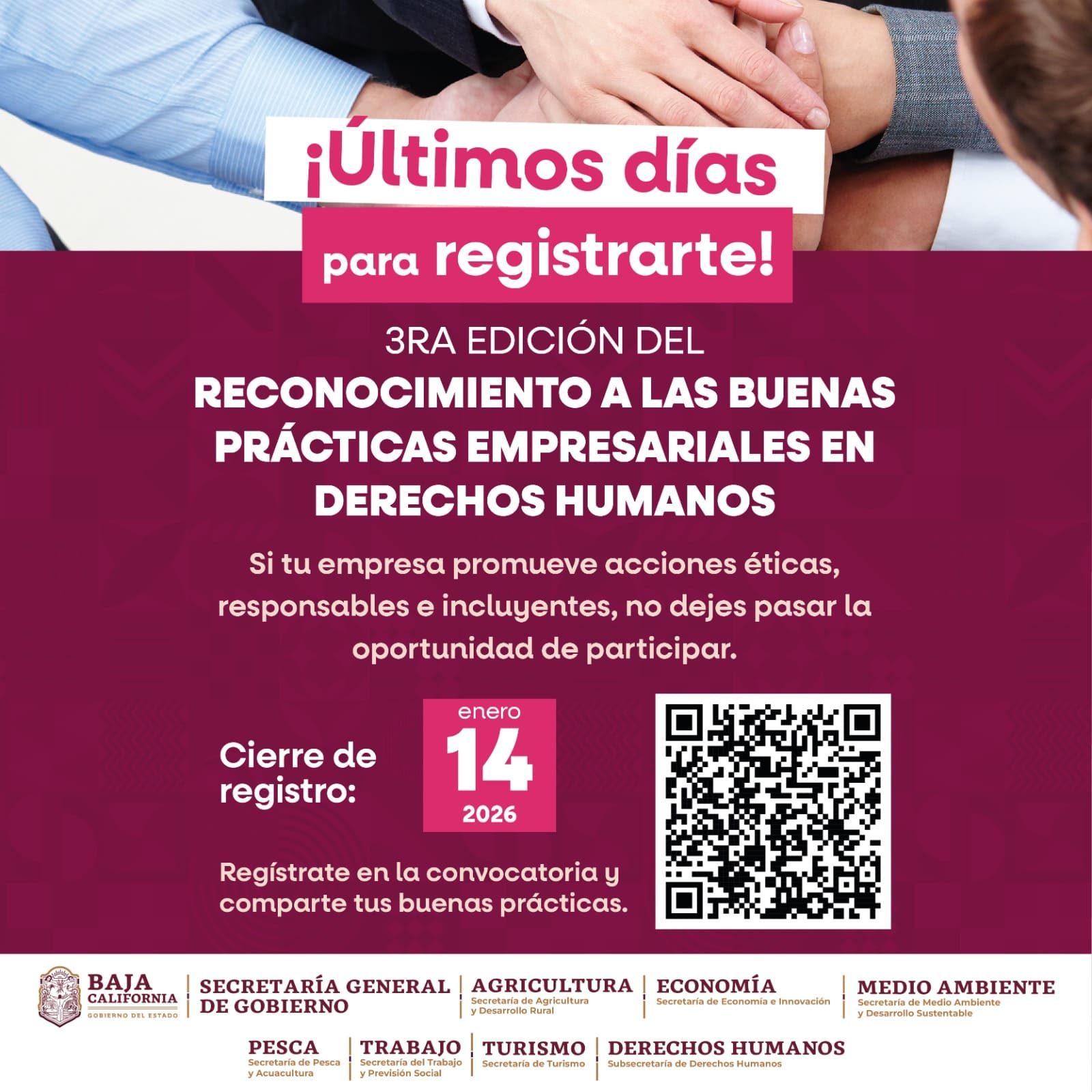 Extiende Gobierno de BC Convocatoria para el reconocimiento a las buenas prácticas empresariales