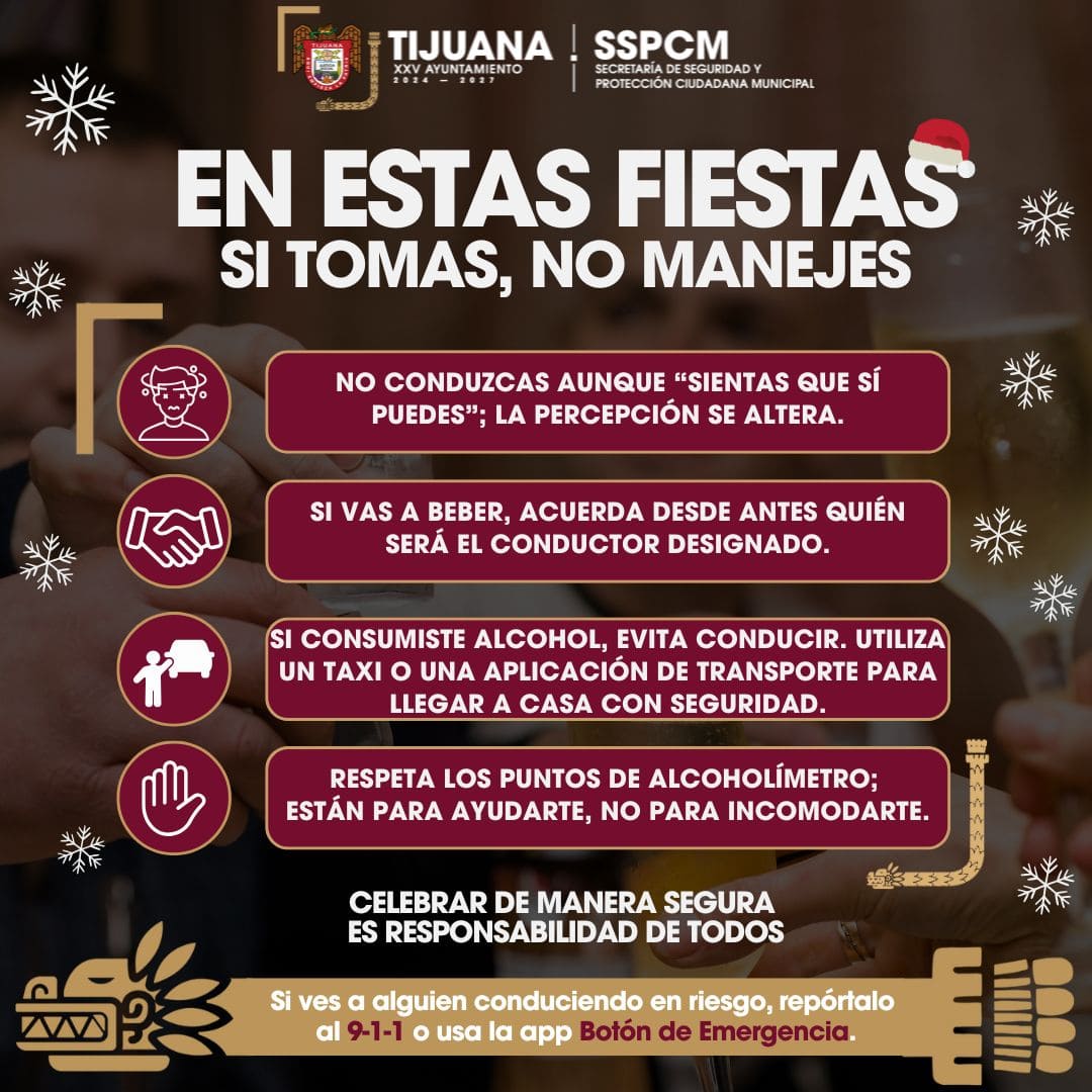 Refuerza SSPCM operativos de alcoholimetría para prevenir accidentes en temporada decembrina