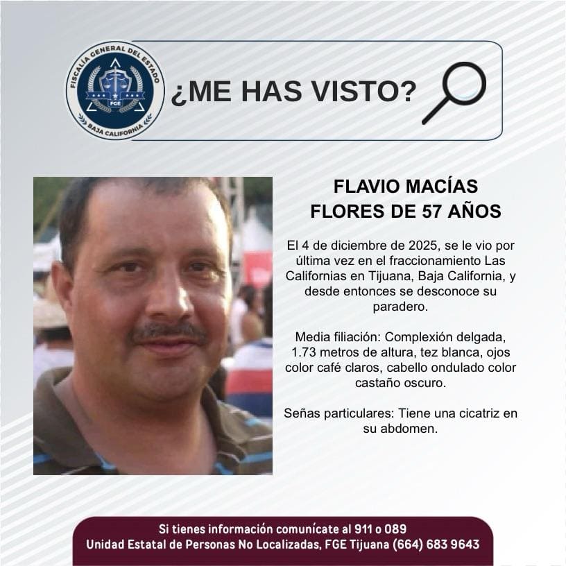 Pesquisa de Flavio Macías Flores de 57 años