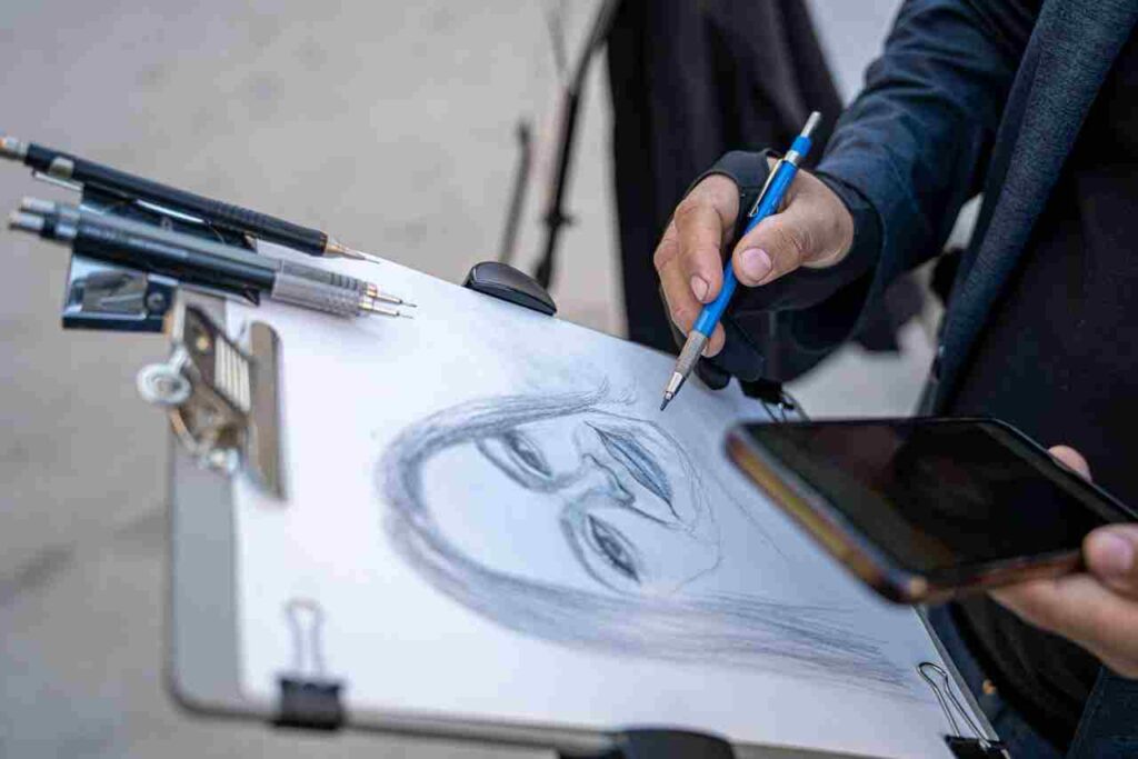 Freddy Ramírez, el artista que retrata en la avenida Revolución