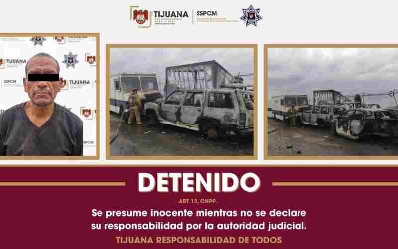 Arden patrullas en yonque de la Vista Bella, la Policía detiene a un presunto responsable