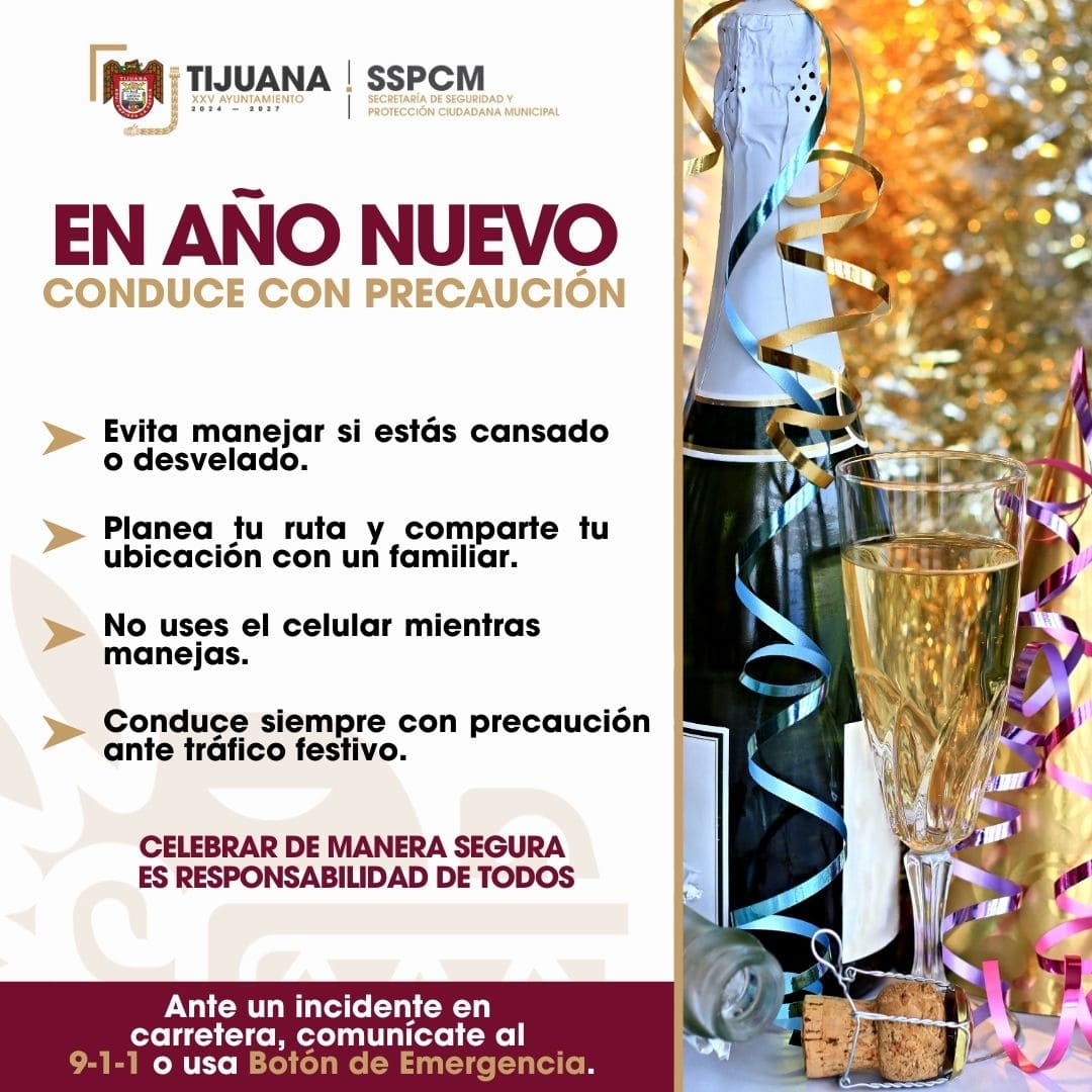 Implementará SSPCM acciones especiales de seguridad vial durante Año Nuevo