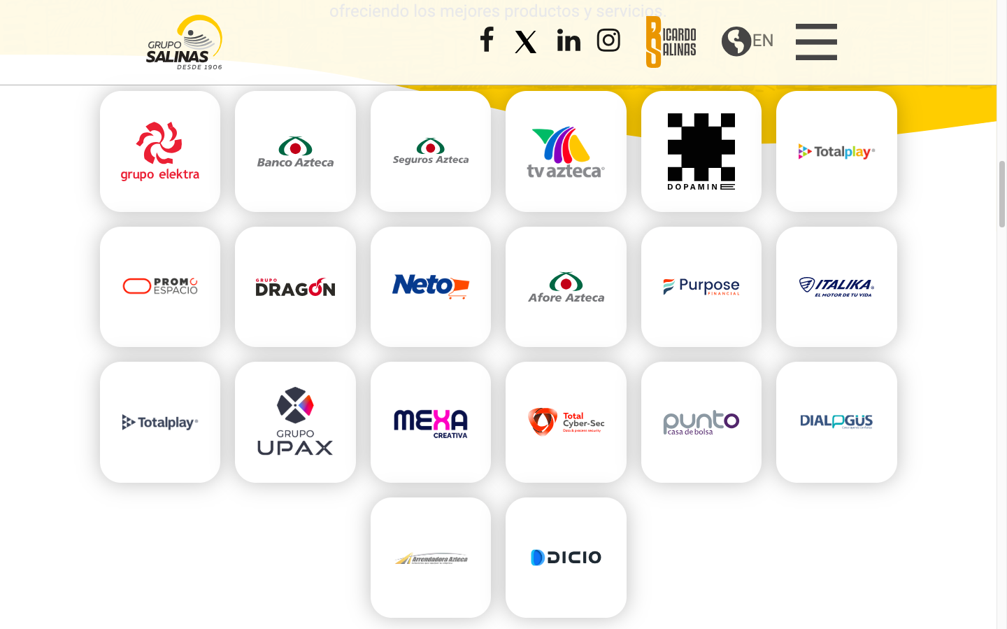 Estas son las 20 empresas del Grupo Salinas de Ricardo Salinas Pliego