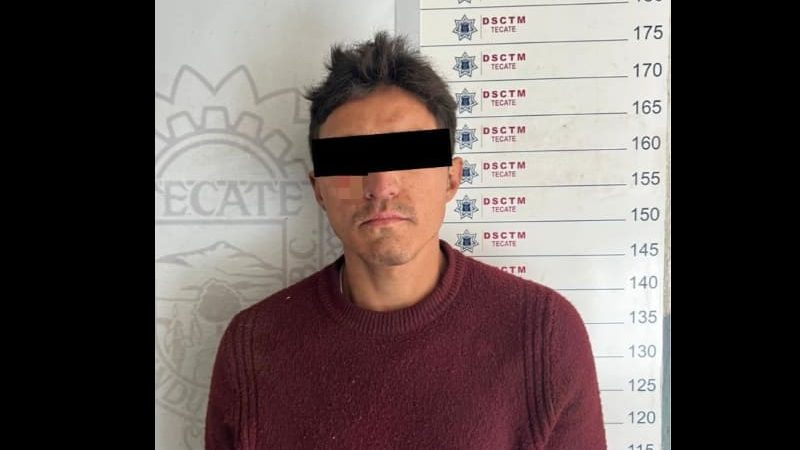 Acción inmediata en Tecate: Policía detiene a presunto responsable de daños a propiedad