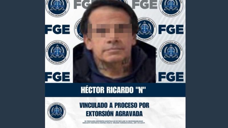 Hombre en Prisión Preventiva por extorción agravada en Tecate