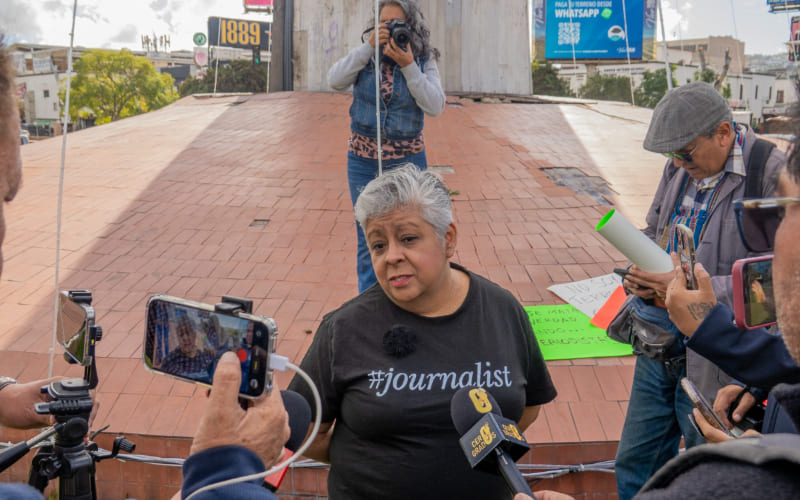 Periodistas se manifiestan en Tijuana en el Día Nacional del Periodista