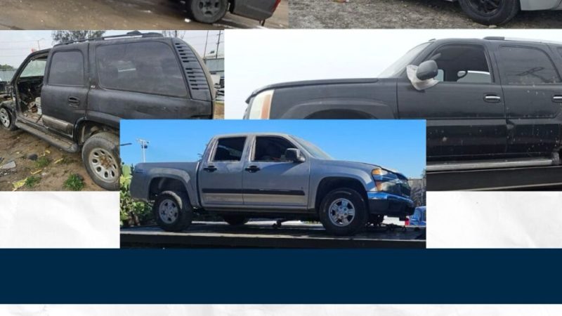 FGE recupera 9 vehículos con reporte de robo en Tijuana