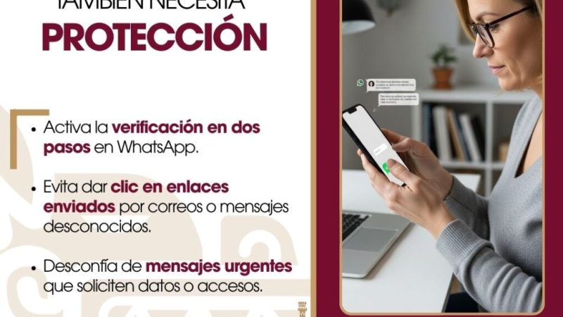 Alerta SSPCM por incremento en robo de cuentas de WhatsApp mediante correos y enlaces falsos