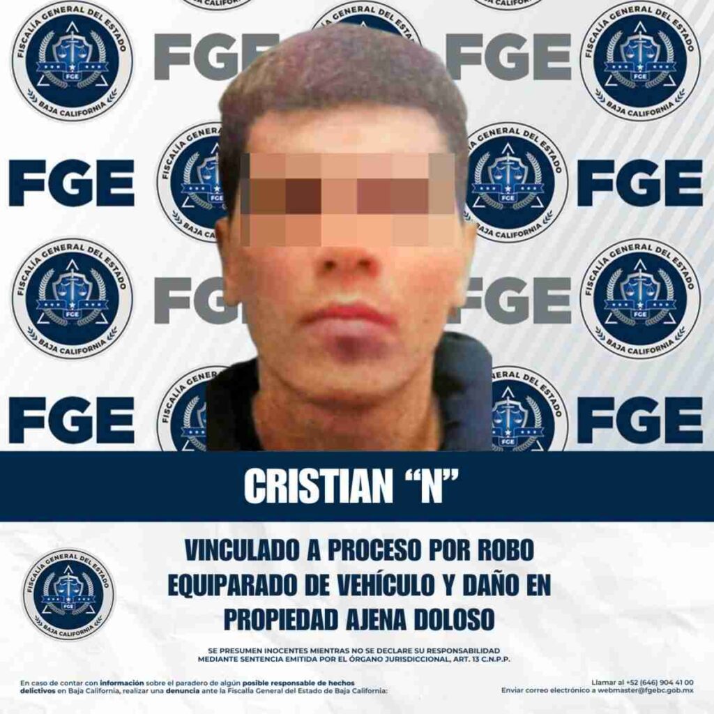 FGE logra vinculación a proceso a hombre por los delitos de robo equiparado de vehículo y daño en propiedad ajena doloso