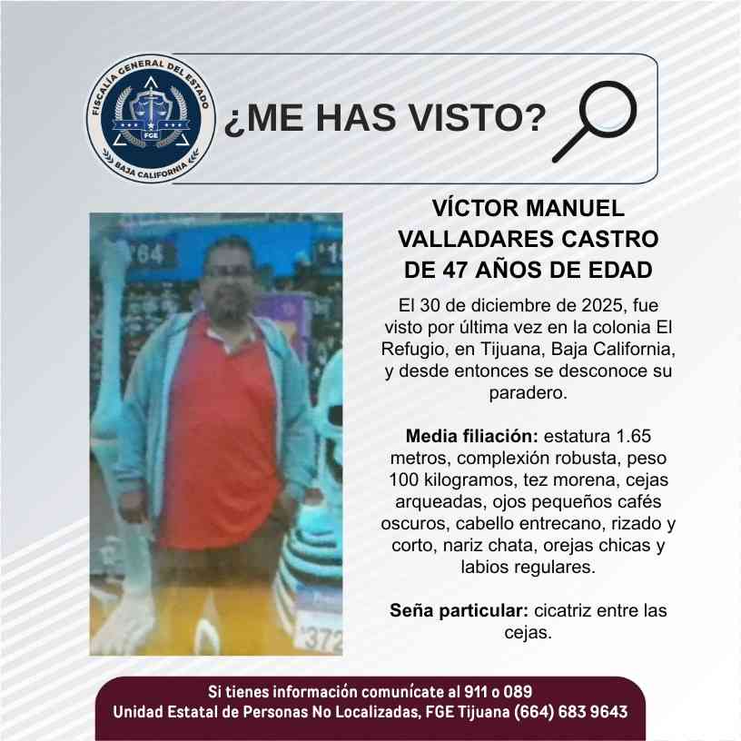 Pesquisa de Víctor Manuel Valladares Castro de 47 años de edad