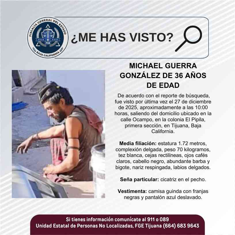 Pesquisa de Michael Guerra González de 36 años de edad