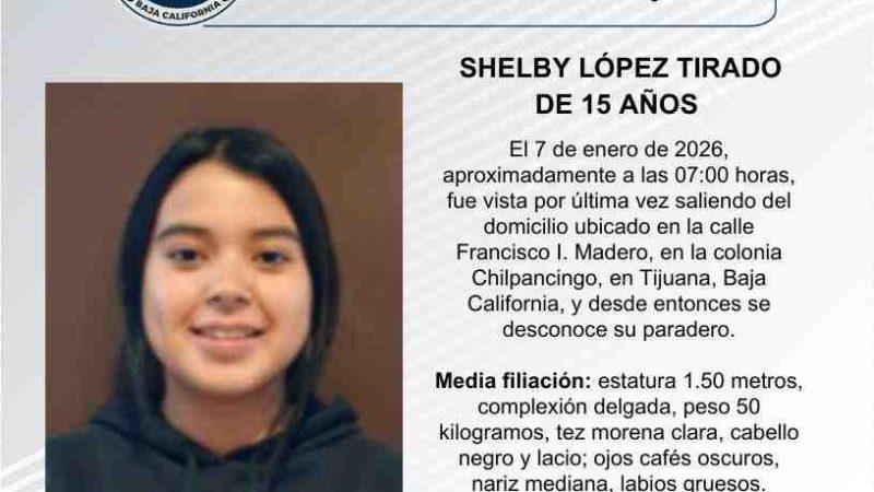 Pesquisa de Shelby López Tirado de 15 años de edad