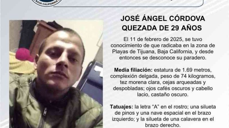 Pesquisa de José Ángel Córdova Quezada de 29 años de edad