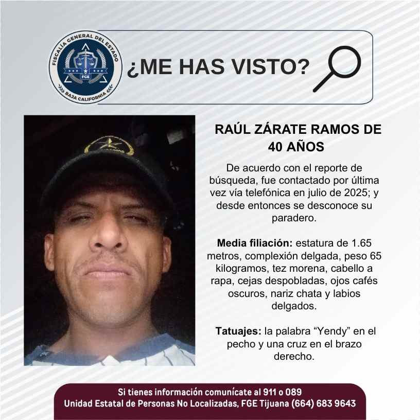 Pesquisa de Raúl Zárate Ramos de 40 años de edad