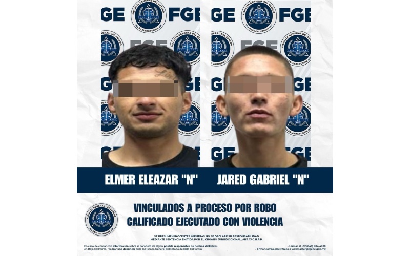 Vinculan a proceso a dos por robo calificado ejecutado con violencia en la Zona Centro