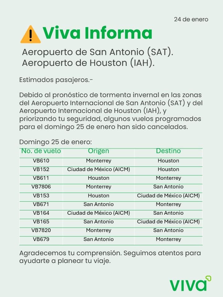 Tormenta invernal deja miles de vuelos cancelados en -y hacia- Estados Unidos