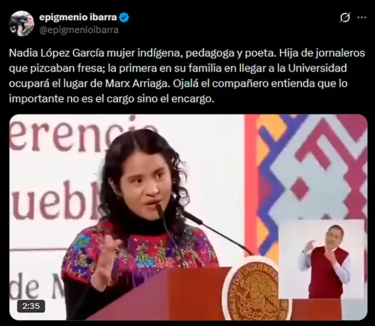 Expresan beneplácito por nombramiento de Nadia López García en la SEP