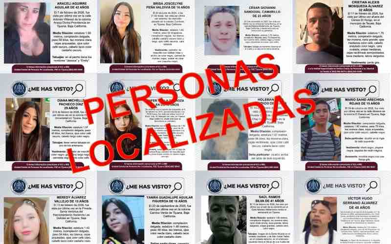 Fiscalía General del Estado localiza a 12 personas reportadas como desaparecidas