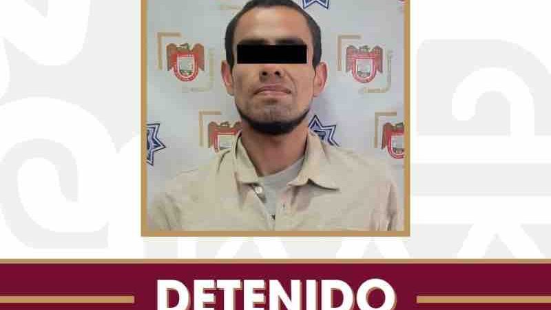 Asegura Policía Municipal de Tijuana a presunto responsable de incendiar un vehículo en avenida Internacional