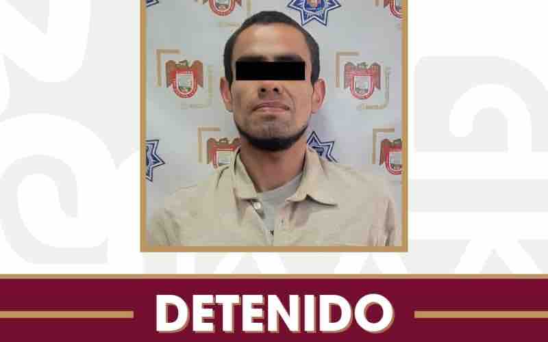 Asegura Policía Municipal de Tijuana a presunto responsable de incendiar un vehículo en avenida Internacional