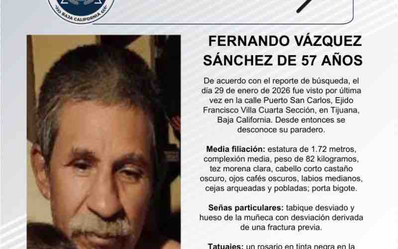 Pesquisa de Fernando Vázquez Sánchez de 57 años de edad