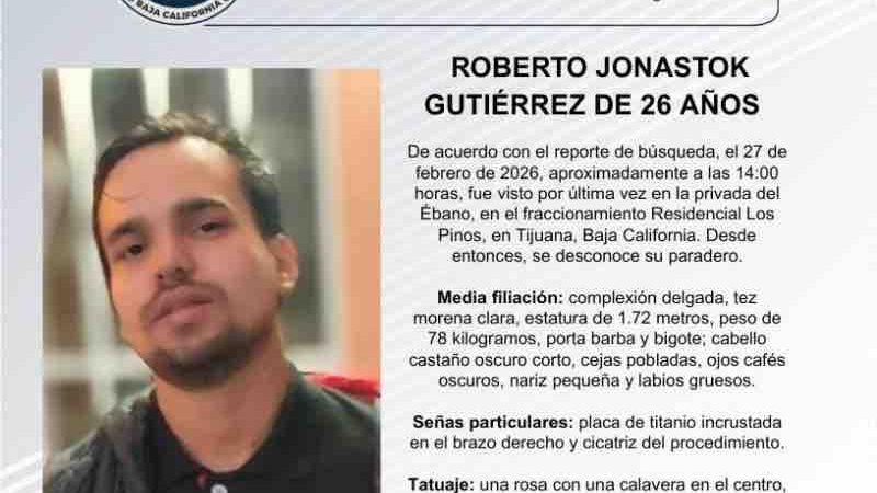 Pesquisa de Roberto Jonastok Gutiérrez de 26 años de edad