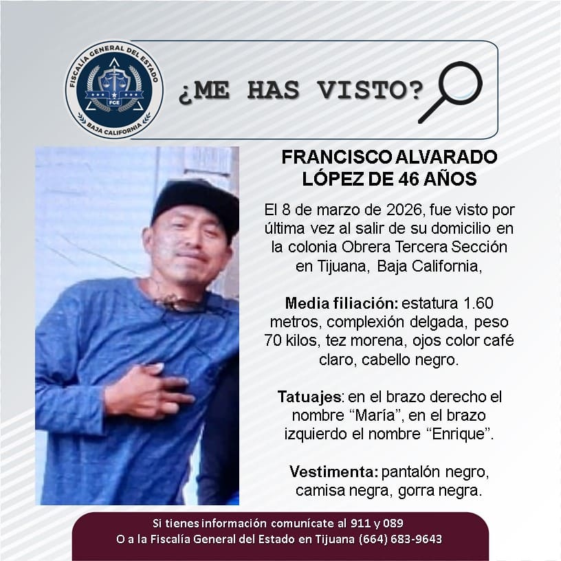 Pesquisa de Francisco Alvarado López de 46 años