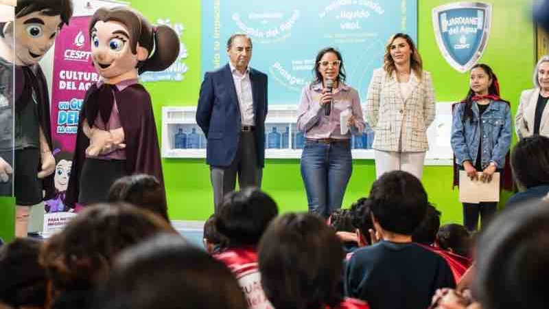 Fomenta CESPT la conciencia sobre el cuidado del agua en niñas y niños con espacio interactivo en el trompo
