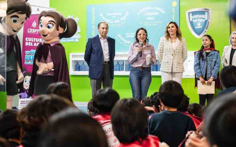 Fomenta CESPT la conciencia sobre el cuidado del agua en niñas y niños con espacio interactivo en el trompo